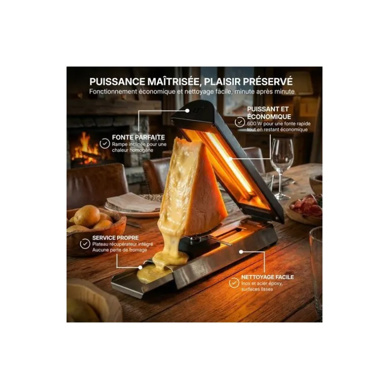 Appareil à raclette brezière Compact Pro 1/6 meule