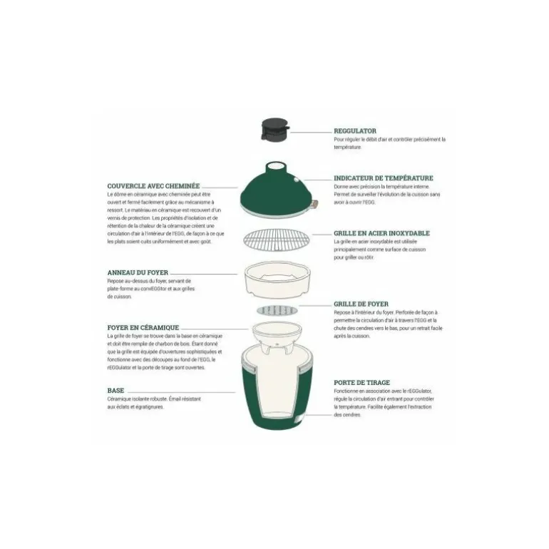 Barbecue Kamado Big Green Egg Large