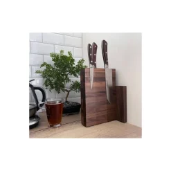 Bloc couteau magnétique noyer