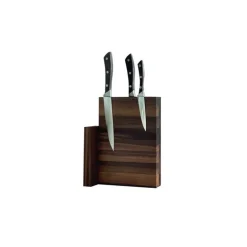 Bloc couteau magnétique noyer