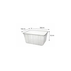 Boite Carty transparente avec couvercle pp 180 cl - par 25