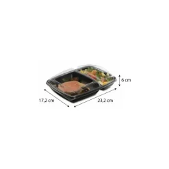 Boite Deliverypack 2 compartiments PP 95 cl - paquet de 30