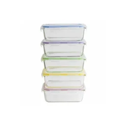 Boîte de conservation rectangulaire verre 85 cl - par 5