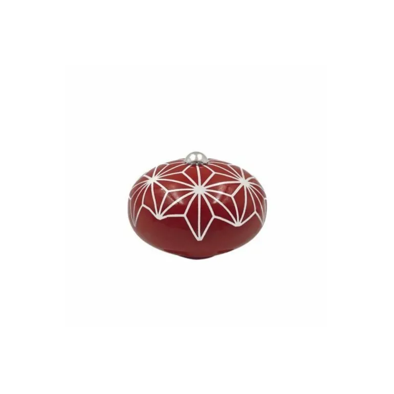 Bouton pour incroyable cocotte rouge passion géométrique