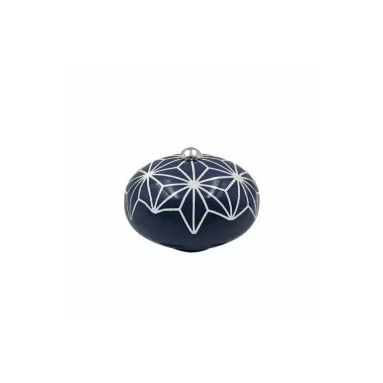 Bouton pour incroyable cocotte bleu myrtille géométrique
