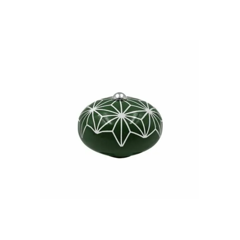 Bouton pour incroyable cocotte vert fougère géométrique