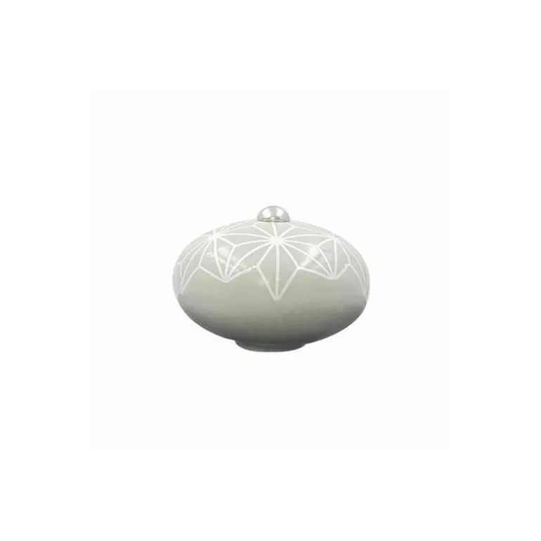 Bouton pour incroyable cocotte gris perle géométrique
