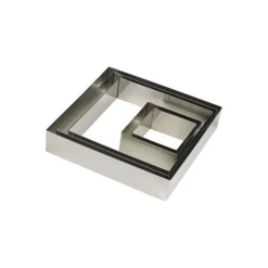 Cadre à pâtisserie carré inox 8 x 8 x 4,5 cm