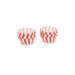 Caissette à cupcake tourbillon papier blanc et rouge ø 5 cm - par 200