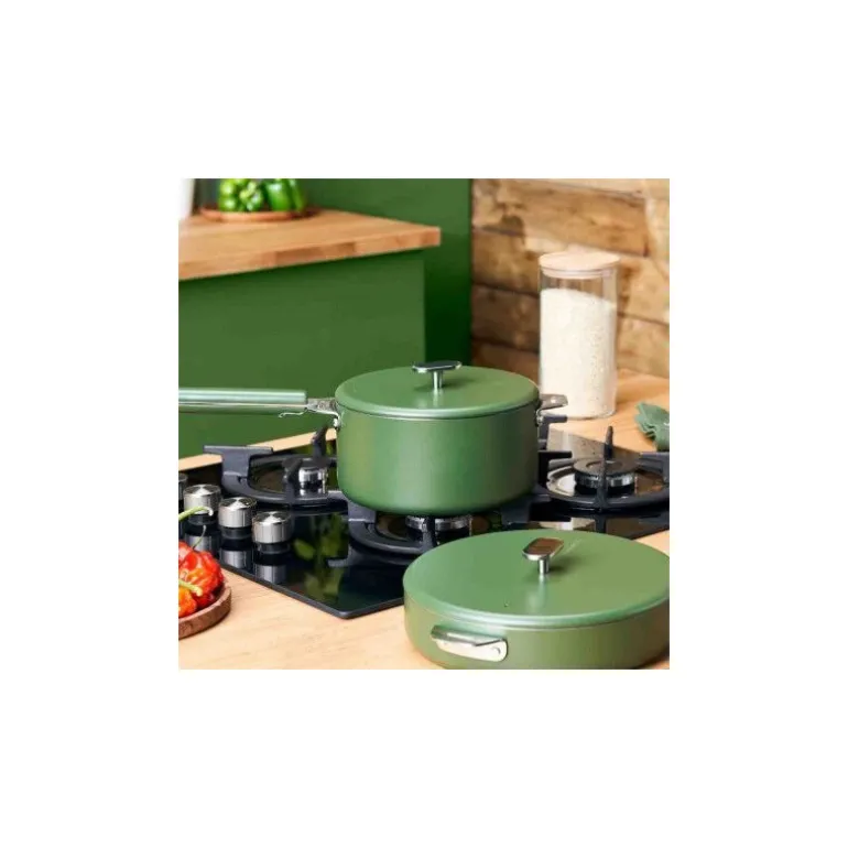 Casserole inox La Merveilleuse vert fougère Ø 20 cm