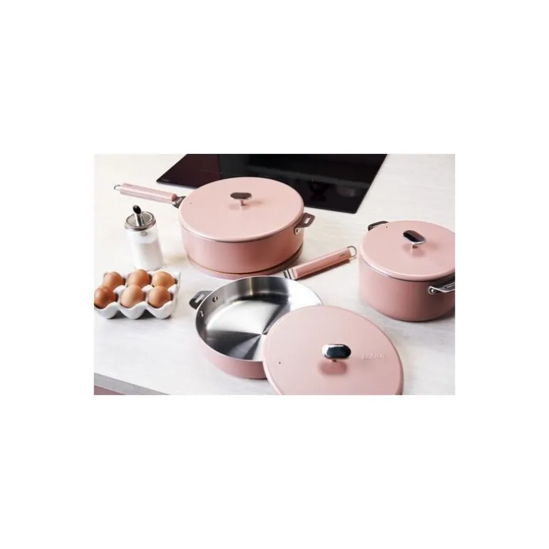 Casserole inox La Merveilleuse rose guimauve Ø 20 cm