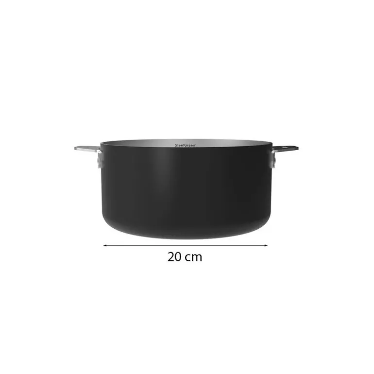 Casserole inox La Merveilleuse noir graphite Ø 20 cm