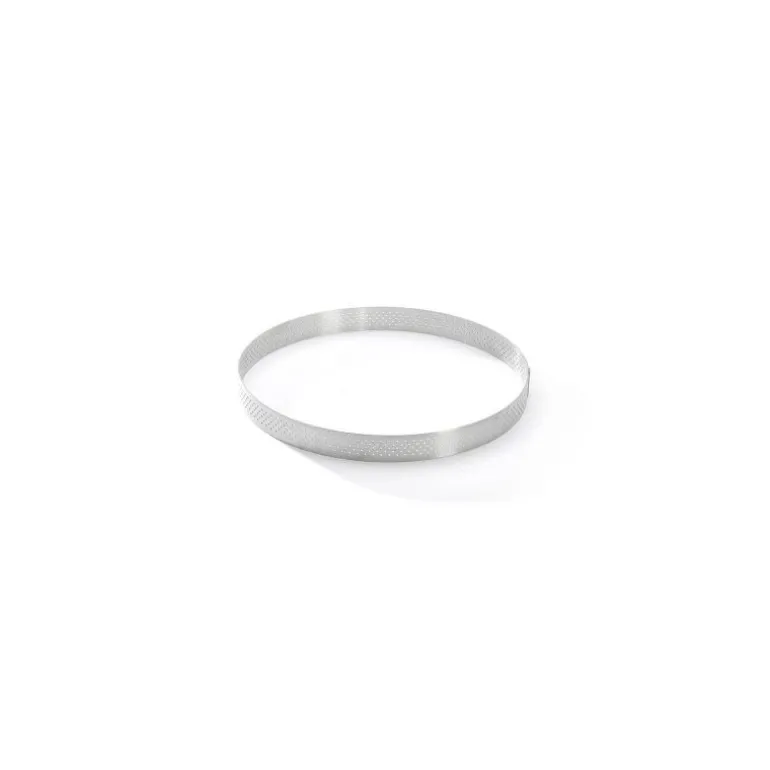 Cercle à tarte inox perforé inox 20,5 x 2 cm