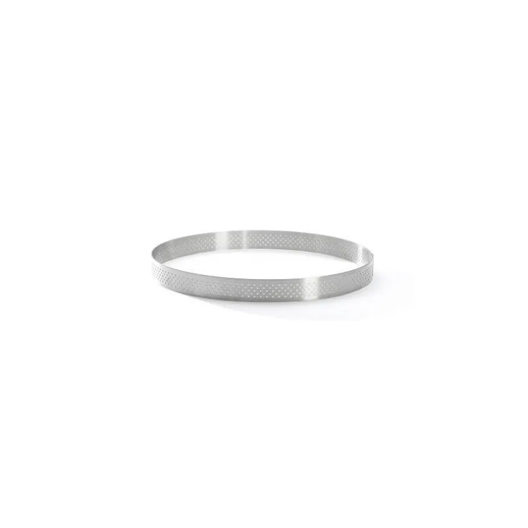 Cercle à tarte inox perforé inox 20,5 x 2 cm
