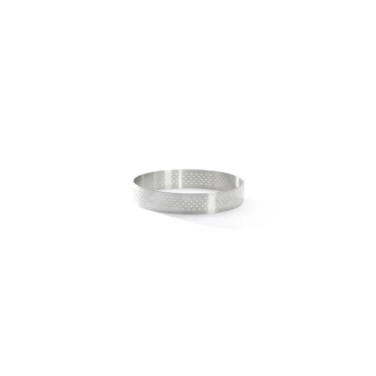 Cercle à tarte perforé inox 10,5 x 2 cm