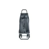 Chariot de courses 4 roues pliable gris