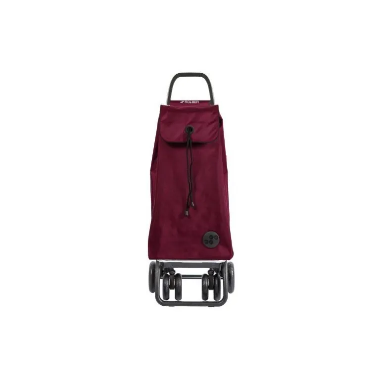 Chariot de courses 4 roues pliable prune