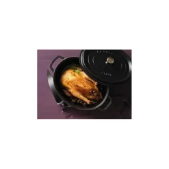 Cocotte en fonte ovale noire 33 cm