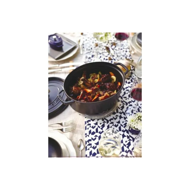 Cocotte en fonte ovale noire 41 cm