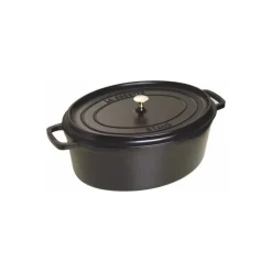 Cocotte en fonte ovale noire 41 cm