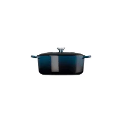 Cocotte en fonte ovale Signature bleu nuit 31 cm