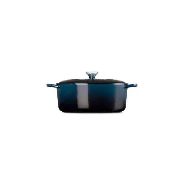 Cocotte en fonte ovale Signature bleu nuit 31 cm