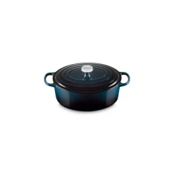 Cocotte en fonte ovale Signature bleu nuit 31 cm