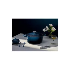Cocotte en fonte ovale Signature bleu nuit 31 cm