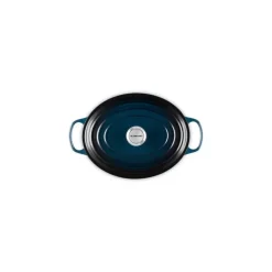 Cocotte en fonte ovale Signature bleu nuit 31 cm