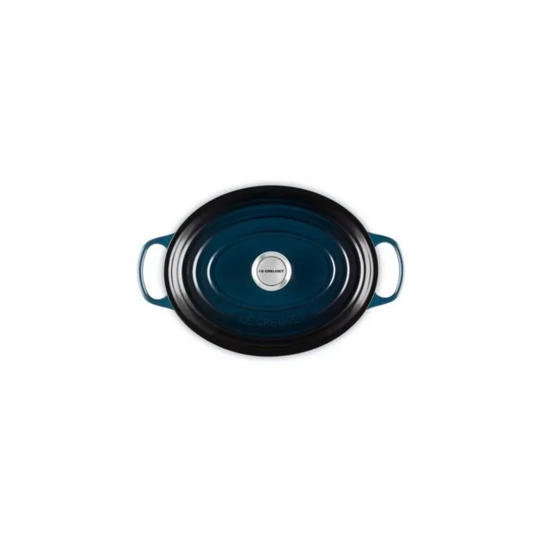 Cocotte en fonte ovale Signature bleu nuit 31 cm