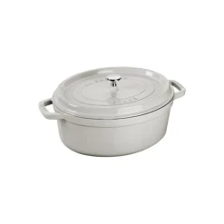 Cocotte en fonte ovale truffe blanche Ø 31 cm