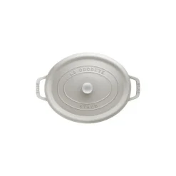 Cocotte en fonte ovale truffe blanche Ø 31 cm