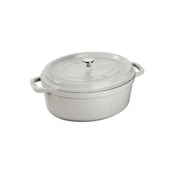 Cocotte en fonte ovale truffe blanche Ø 29 cm