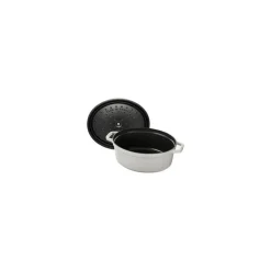 Cocotte en fonte ovale truffe blanche Ø 29 cm