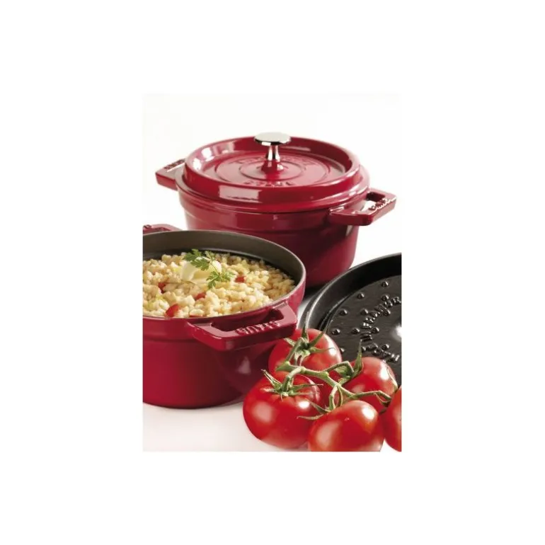 Cocotte en fonte ronde cerise ø 20 cm