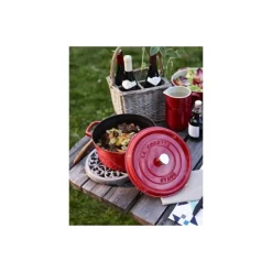 Cocotte en fonte ronde cerise ø 20 cm
