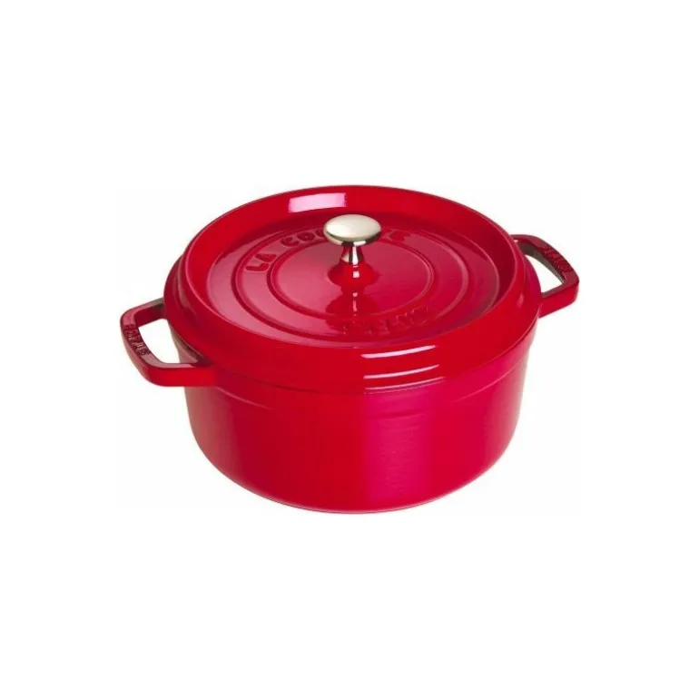 Cocotte en fonte ronde cerise ø 24 cm