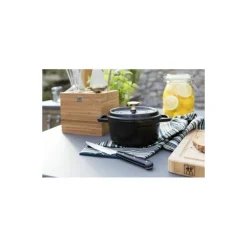 Cocotte en fonte ronde noire ø 24 cm