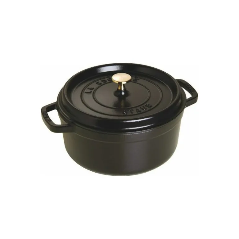 Cocotte en fonte ronde noire ø 24 cm