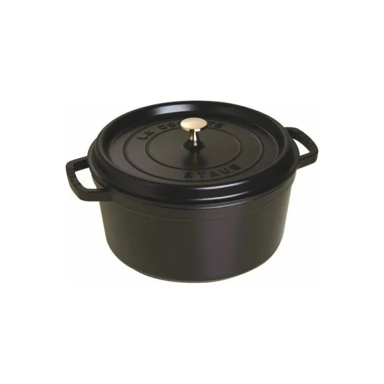 Cocotte en fonte ronde noire ø 28 cm