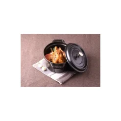 Cocotte en fonte ronde noire ø 28 cm