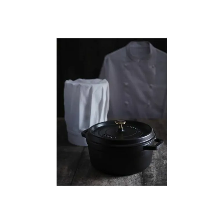 Cocotte en fonte ronde noire ø 28 cm