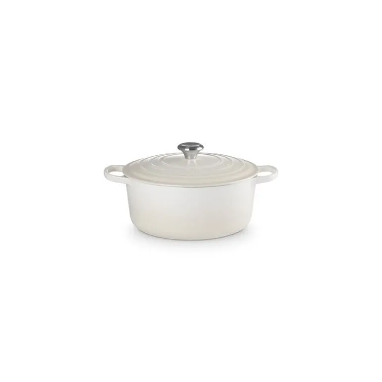 Cocotte en fonte ronde Signature meringue 28 cm