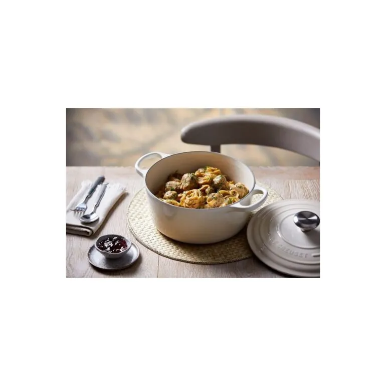 Cocotte en fonte ronde Signature meringue 24 cm