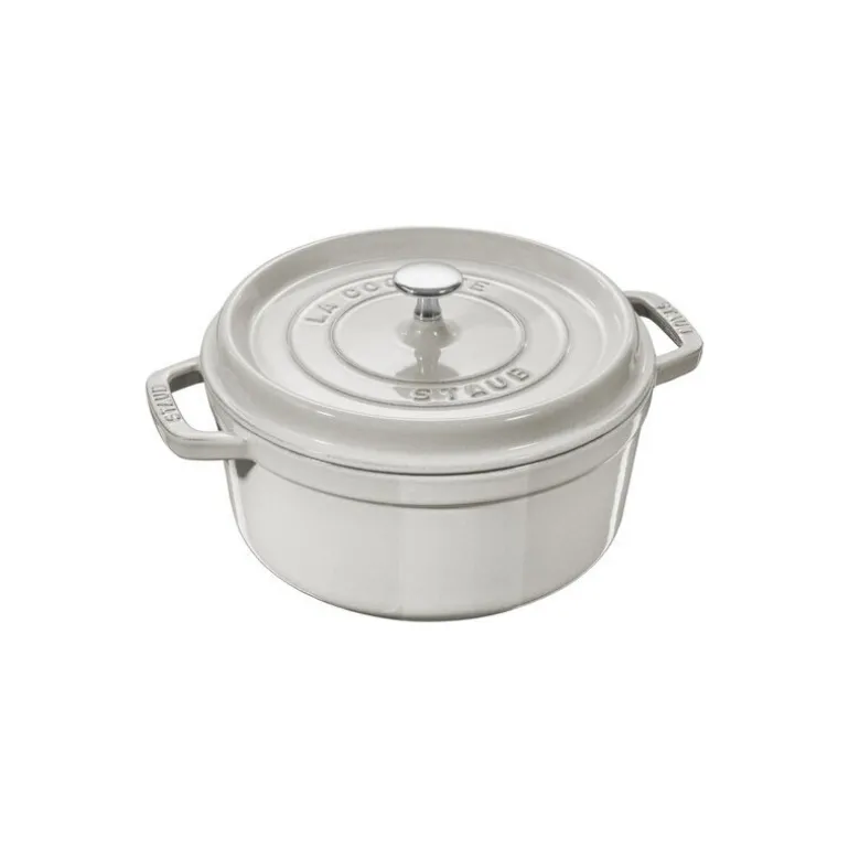 Cocotte en fonte ronde truffe blanche Ø 20 cm