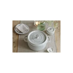 Cocotte en fonte ronde truffe blanche Ø 20 cm