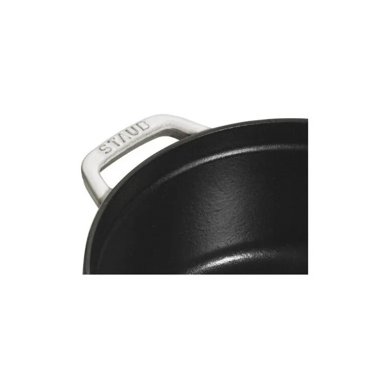 Cocotte en fonte ronde truffe blanche Ø 28 cm