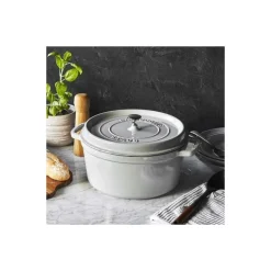 Cocotte en fonte ronde truffe blanche Ø 28 cm