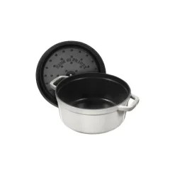 Cocotte en fonte ronde truffe blanche Ø 28 cm