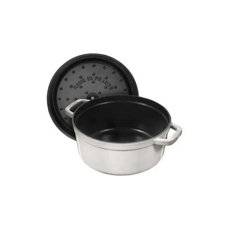 Cocotte en fonte ronde truffe blanche Ø 26 cm